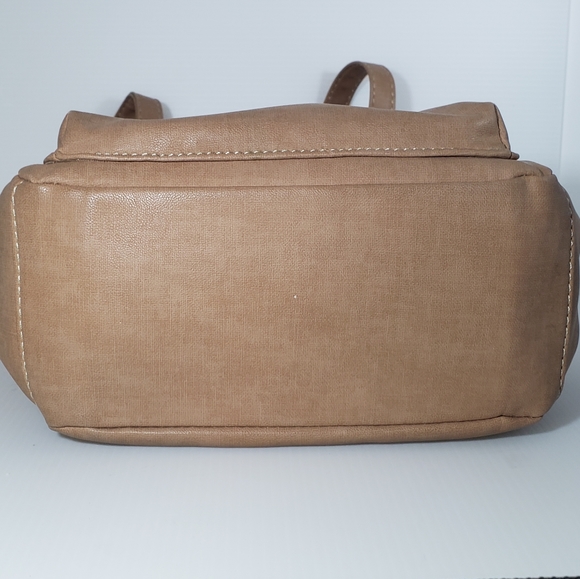 Multi Sac Beige Multi Pocket Functional Faux Leather Shoulder Bag - Picture 10 of 15